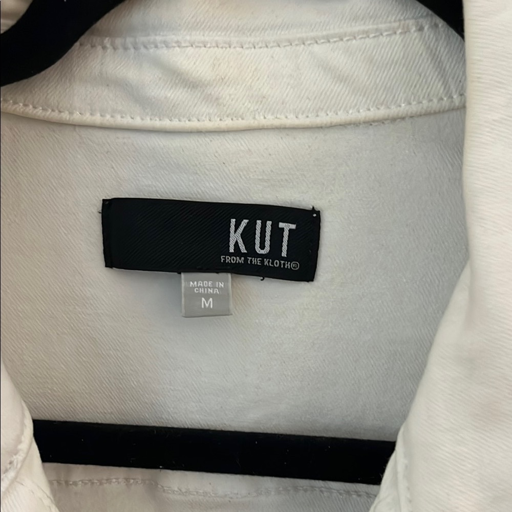 Kut from the Kloth White Jean Jacket Amelia Style - Picture 3 of 9